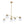 Chandelierias-Modern Sputnik 5-Light Ribbed Glass Globe Linear Chandelier-Chandeliers-Brass-