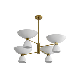 Chandelierias - Modern White and Gold 8 - Light Sputnik Metal Chandelier - Chandelier - Gold - 