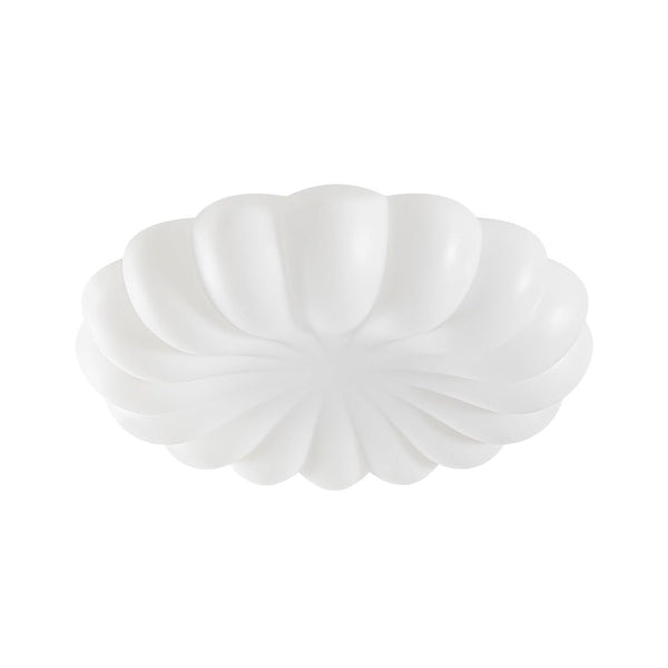 Chandelierias - Modern White Scalloped Daisy Dimmable LED Flush Mount Ceiling Light - Flush Mount - Flower - White