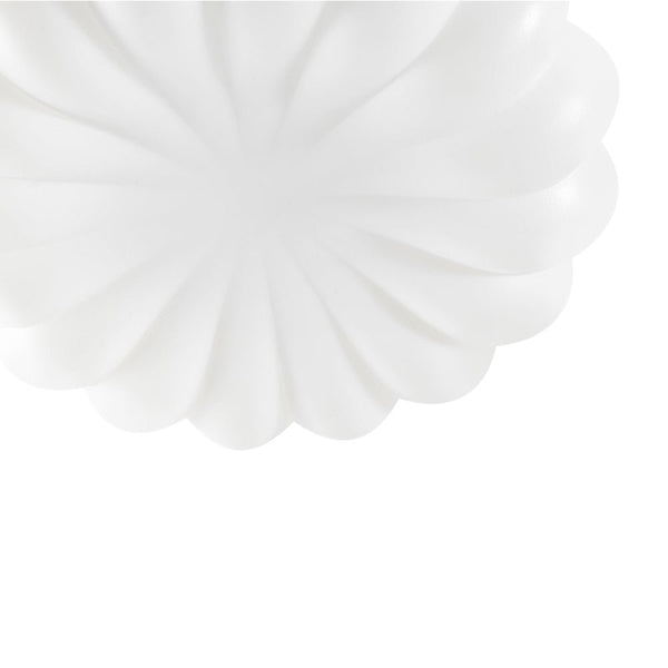 Chandelierias - Modern White Scalloped Daisy Dimmable LED Flush Mount Ceiling Light - Flush Mount - Flower - White