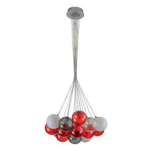 Chandelierias - Multi - color Ribbed Glass Cluster Bubble Chandelier - Chandelier - 16 - Light - 