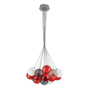 Chandelierias - Multi - color Ribbed Glass Cluster Bubble Chandelier - Chandelier - 19 - Light - 