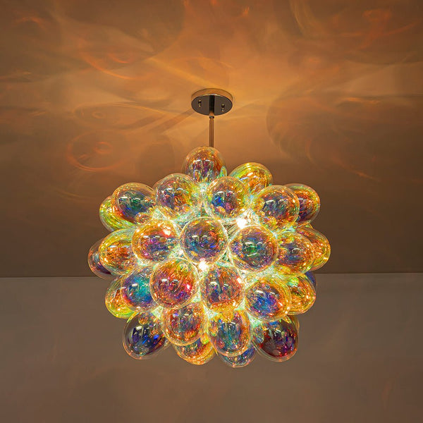 Chandelierias - Multi - colored Balloon Glass Cluster Bubble Chandelier - Chandeliers - Large - 