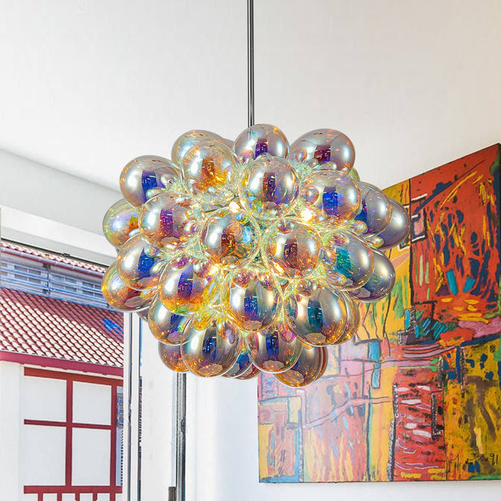 Chandelierias - Multi - colored Balloon Glass Cluster Bubble Chandelier - Chandeliers - Small - 