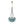 Chandelierias-Multi-globe 13-Light Smoky Teal Cluster Bubble Glass Pendant-Chandeliers-Brass-