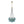 Chandelierias-Multi-globe 13-Light Smoky Teal Cluster Bubble Glass Pendant-Chandeliers-Brass-