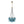 Chandelierias-Multi-globe 13-Light Smoky Teal Cluster Bubble Glass Pendant-Chandeliers-Brass-