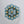 Chandelierias-Multi-globe 13-Light Smoky Teal Cluster Bubble Glass Pendant-Chandeliers-Brass-