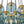 Chandelierias-Multi-globe 13-Light Smoky Teal Cluster Bubble Glass Pendant-Chandeliers-Brass-