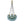 Chandelierias-Multi-globe 13-Light Smoky Teal Cluster Bubble Glass Pendant-Chandeliers-Brass-