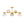 Chandelierias-Multi‑Color 5-Light Hammered Glass Bubble Linear Pendant-Chandeliers-Brass-