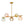 Chandelierias-Multi‑Color 5-Light Hammered Glass Bubble Linear Pendant-Chandeliers-Brass-