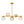 Chandelierias-Multi‑Color 5-Light Hammered Glass Bubble Linear Pendant-Chandeliers-Brass-