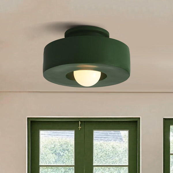Chandelierias - Nordic 1 - Light Hat - shape Semi - Flush Mount Ceiling Light - Semi Flush - Dark Forest - 