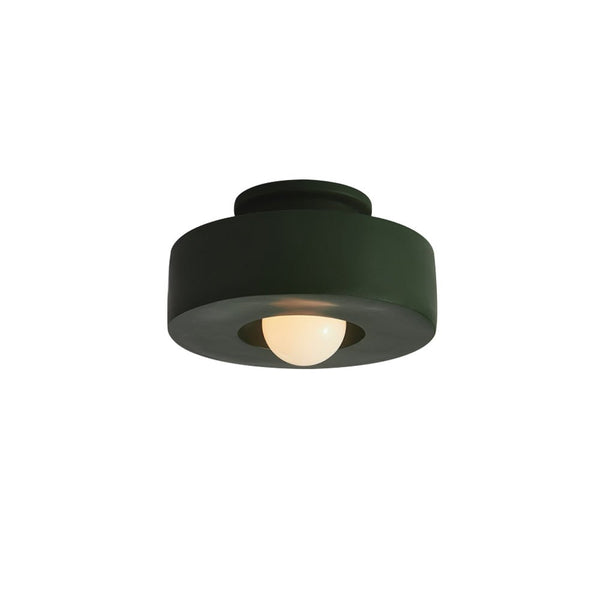 Chandelierias - Nordic 1 - Light Hat - shape Semi - Flush Mount Ceiling Light - Semi Flush - Dark Forest - 