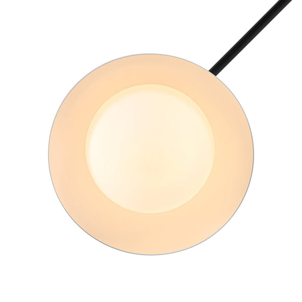 Chandelierias - Nordic 4 - Light Frosted Glass Blooming - bud Linear Semi - flush Mount - Semi Flush - Black - 