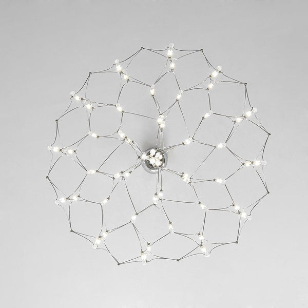 Chandelierias - Nordic Style Luxury Firefly Geometric Stainless Steel LED Crystal Chandelier - Chandelier - Starry Blooming Umbrella - 