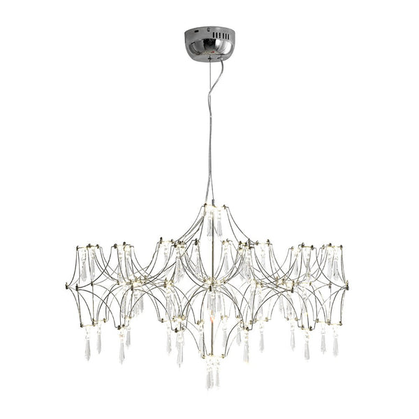 Chandelierias - Nordic Style Luxury Firefly Geometric Stainless Steel LED Crystal Chandelier - Chandelier - Starry Small Waist - 