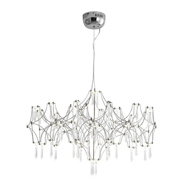 Chandelierias - Nordic Style Luxury Firefly Geometric Stainless Steel LED Crystal Chandelier - Chandelier - Starry Small Waist - 