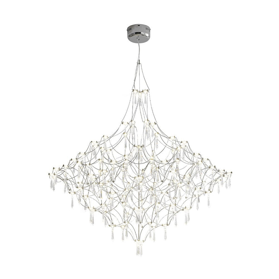 Chandelierias - Nordic Style Luxury Firefly Geometric Stainless Steel LED Crystal Chandelier - Chandelier - Starry Small Waist - 