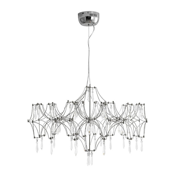 Chandelierias - Nordic Style Luxury Firefly Geometric Stainless Steel LED Crystal Chandelier - Chandelier - Starry Small Waist - 