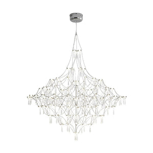 Chandelierias - Nordic Style Luxury Firefly Geometric Stainless Steel LED Crystal Chandelier - Chandelier - Starry Small Waist - 