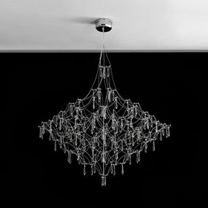 Chandelierias - Nordic Style Luxury Firefly Geometric Stainless Steel LED Crystal Chandelier - Chandelier - Starry Small Waist - 