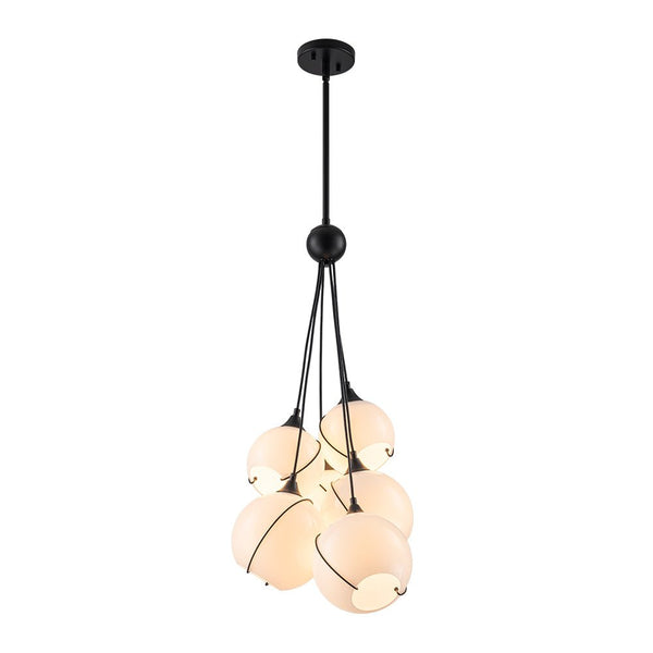 Chandelierias - Novel Ivory Hand Blown Glass Cluster Chandelier - Chandeliers - 6 Bulbs - 