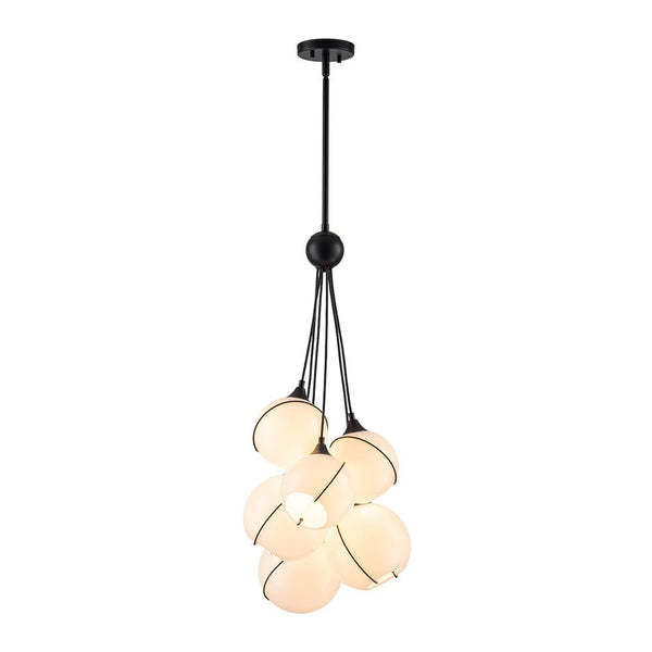 Chandelierias - Novel Ivory Hand Blown Glass Cluster Chandelier - Chandeliers - 6 Bulbs - 