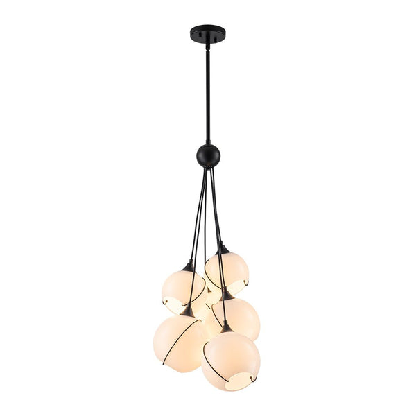 Chandelierias - Novel Ivory Hand Blown Glass Cluster Chandelier - Chandeliers - 6 Bulbs - 