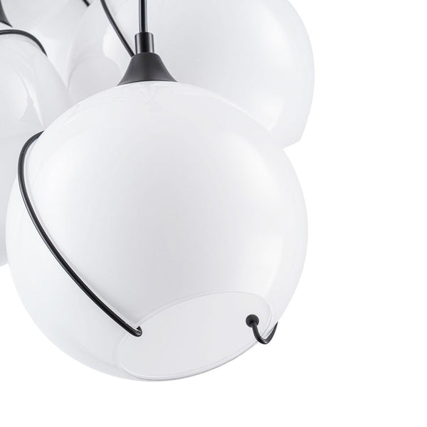 Chandelierias - Novel Ivory Hand Blown Glass Cluster Chandelier - Chandeliers - 6 Bulbs - 