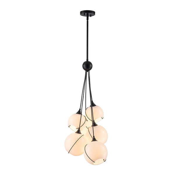 Chandelierias - Novel Ivory Hand Blown Glass Cluster Chandelier - Chandeliers - 6 Bulbs - 