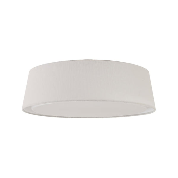 Chandelierias - Off - white Linen Lampshade Dimmable LED Flush Mount Ceiling Light - Flush Mount - 