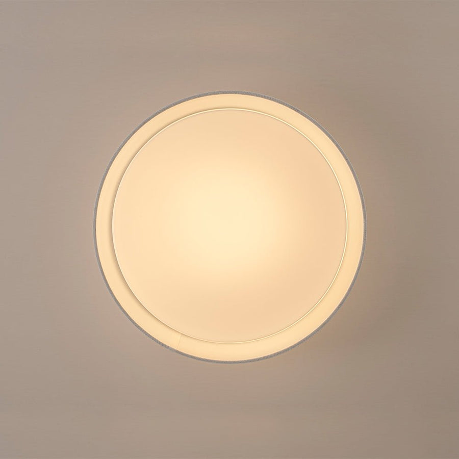 Chandelierias - Off - white Linen Lampshade Dimmable LED Flush Mount Ceiling Light - Flush Mount - 