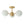 Chandelierias - Open Box - 3 - Light Mid - century Frosted Glass Semi - Flush Mount - Semi Flush - Brass - 3 Bulbs