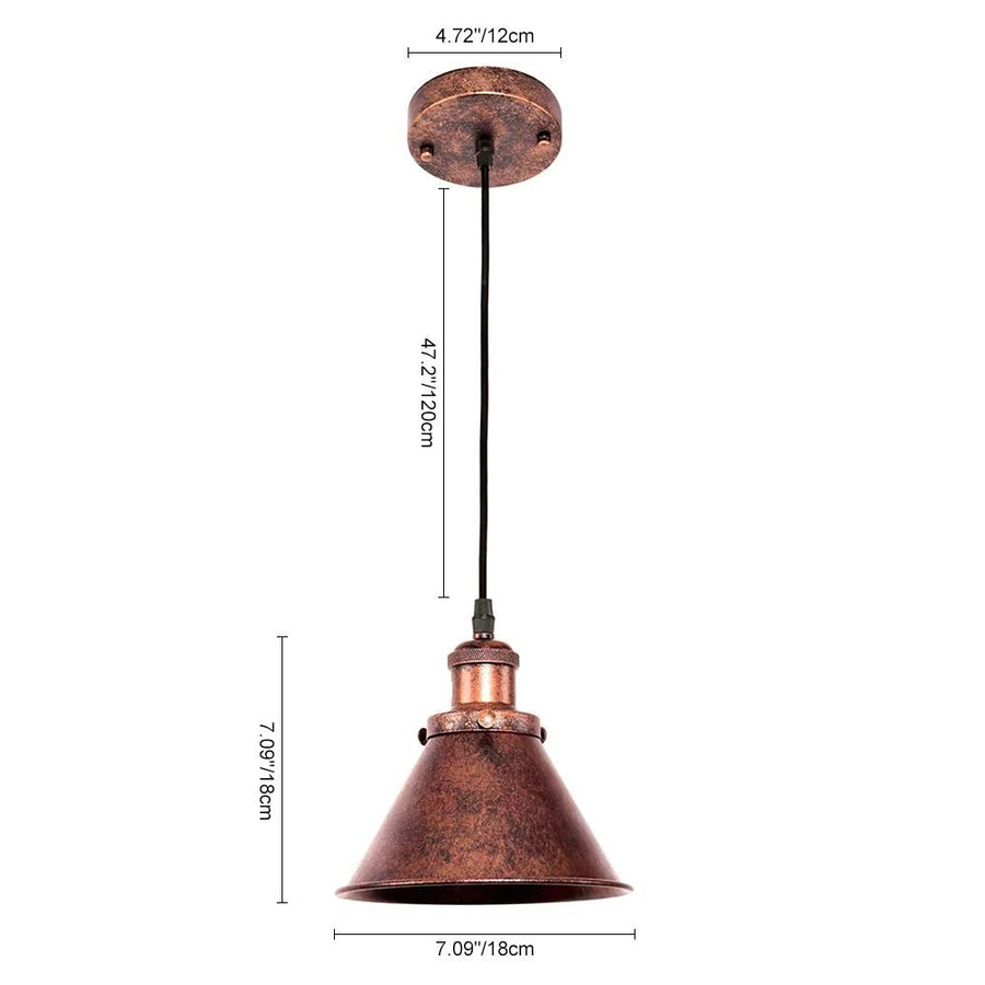 Chandelierias - OPen Box - Farmhouse 1 - Light Retro Cone Pendant - Pendant - 