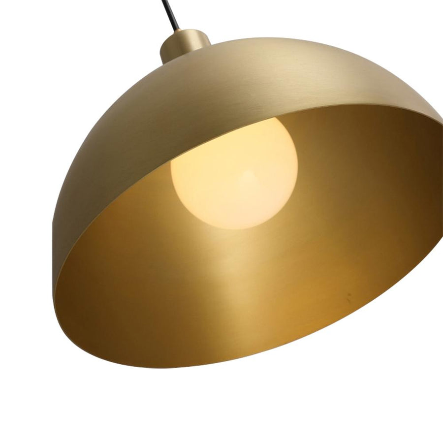 Chandelierias - Open Box - Mid - Century Dome Brass Pendant Light - Pendant - 