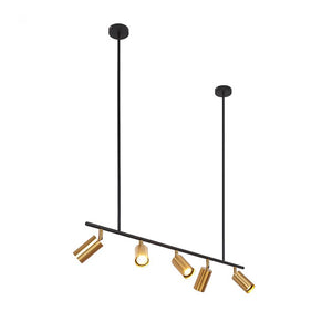 Chandelierias-Open Box - Mid-Century Modern Linear Track Light-Pendant-Black-5 Bulbs