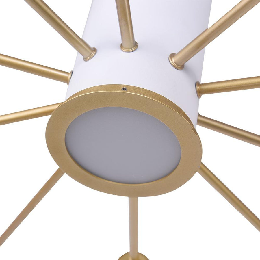 Chandelierias - Open Box - Mid Century Semi Flush Mount Sputnik Light - Semi Flush - White - 