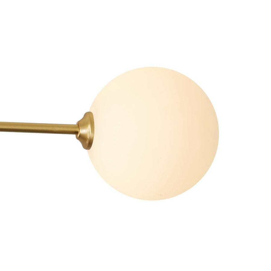 Chandelierias - Open Box - Modern 6 - Light Linear Opal Glass Globe Semi Flush Mount - Semi Flush - 