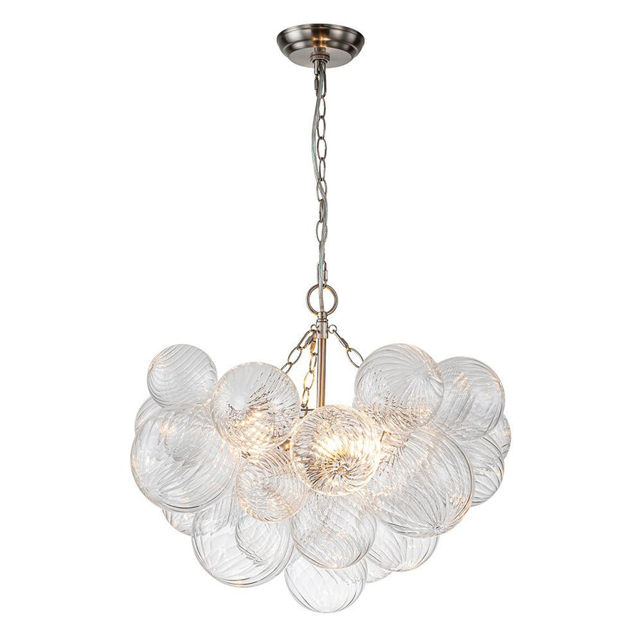 Chandelierias-Open Box - Modern Decorative Swirled Glass Cluster Bubble Chandelier-Chandelier-8 Bulbs-Black