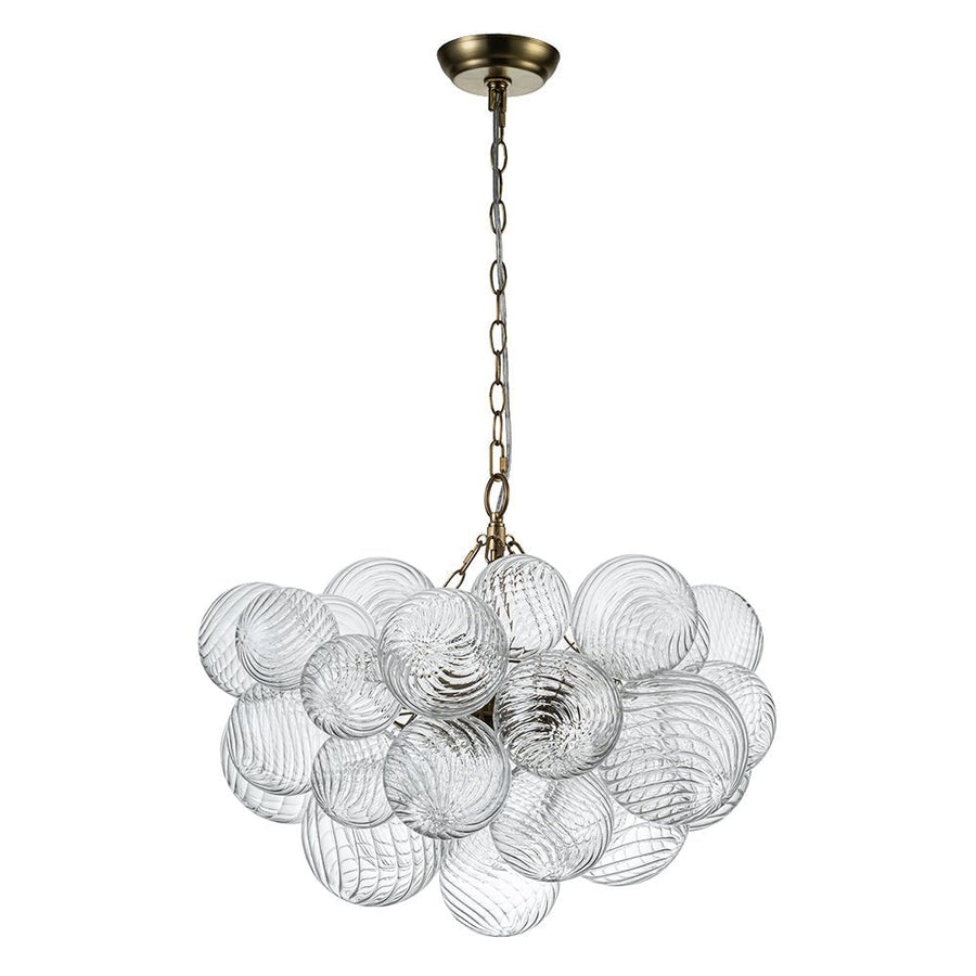 Chandelierias-Open Box - Modern Decorative Swirled Glass Cluster Bubble Chandelier-Chandelier-8 Bulbs-Black