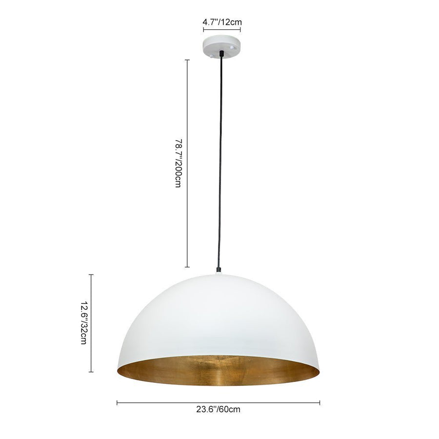 Chandelierias - Open Box - Modern Hanging Oversized Dome Pendant - Pendant - 31 in. - White