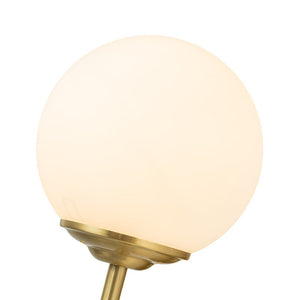 Chandelierias-Open Box - Modern Minimalist 1-Light Milky Glass Globe Wall Light-Wall Light-Brass-