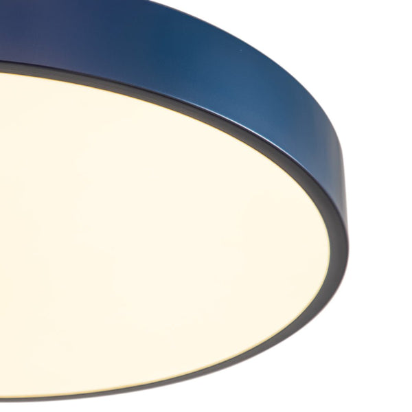 Chandelierias - Open Box - Modern Minimalist LED Drum Semi Flush Mount - Semi Flush - Navy Blue - 