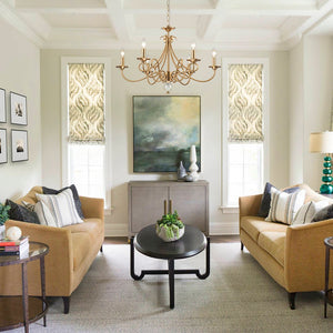 Chandelierias - Ornate French 6 - Light Candle - Style Metal Chandelier - Chandelier - Brass - 