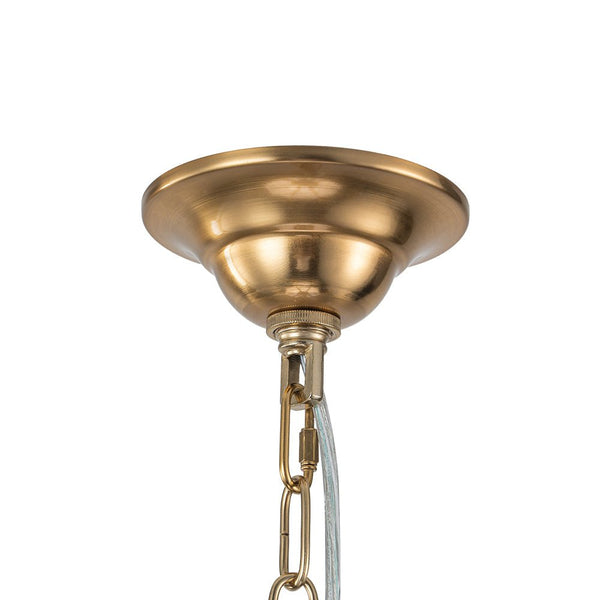 Chandelierias - Ornate French 6 - Light Candle - Style Metal Chandelier - Chandelier - Brass - 