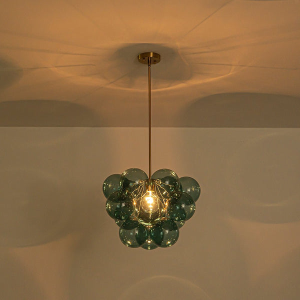Chandelierias - Ornate Glam 1 - Light Cluster Glass Bubble Chandelier - Chandeliers - Pure Green - 