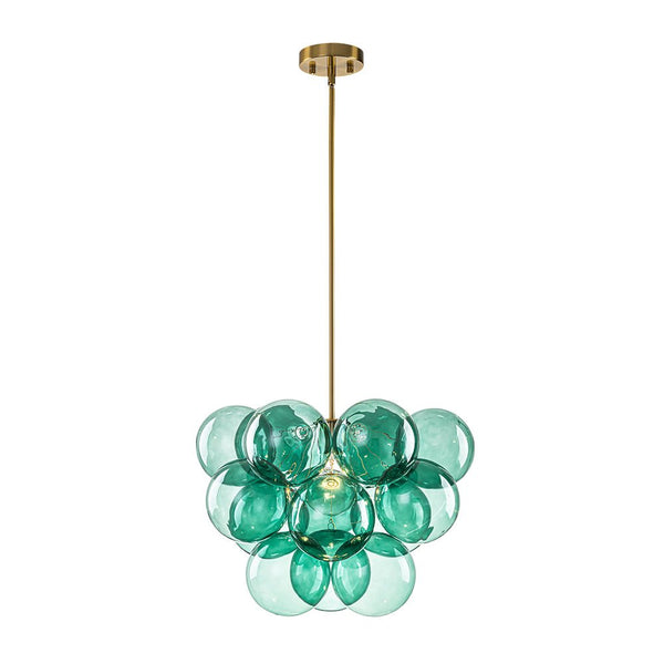 Chandelierias - Ornate Glam 1 - Light Cluster Glass Bubble Chandelier - Chandeliers - Pure Green - 