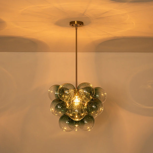 Chandelierias - Ornate Glam 1 - Light Cluster Gradient Glass Bubble Chandelier - Chandeliers - Blue Tone - 